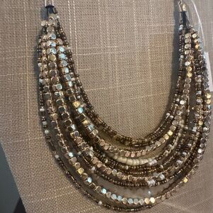 Park Lane SANDLEWOOD Necklace - Hand Beaded Glass Crystals Adjustable NWT